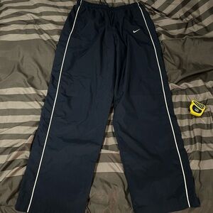 Nike Navy Track Pants with White Piping